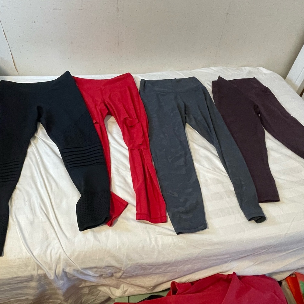 Zyia Active legging bundle- Black, Red, Gray, Plum